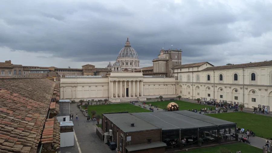 Rome Destination Guide: How to roam when in Rome 11 Vatican courtyard under cloudy sky