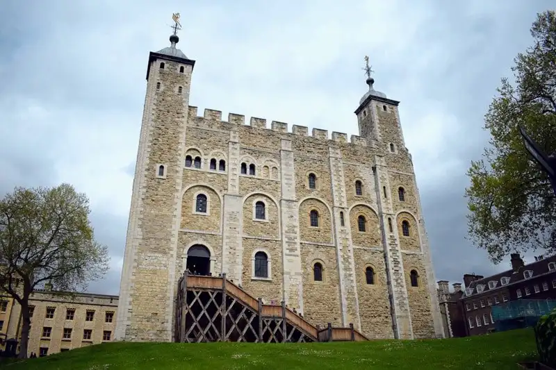 Historic stone tower with battlements